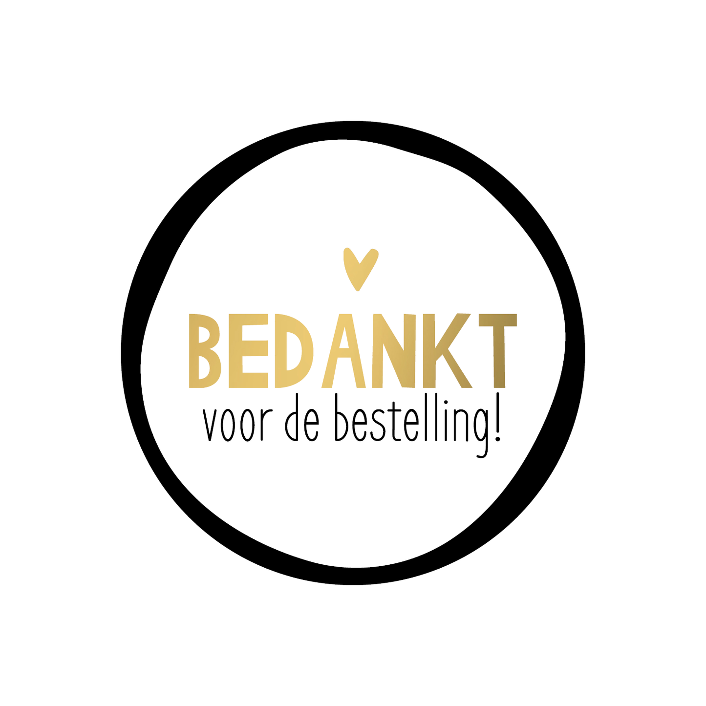 stickers bedankt voor de bestelling van het blije snoetje