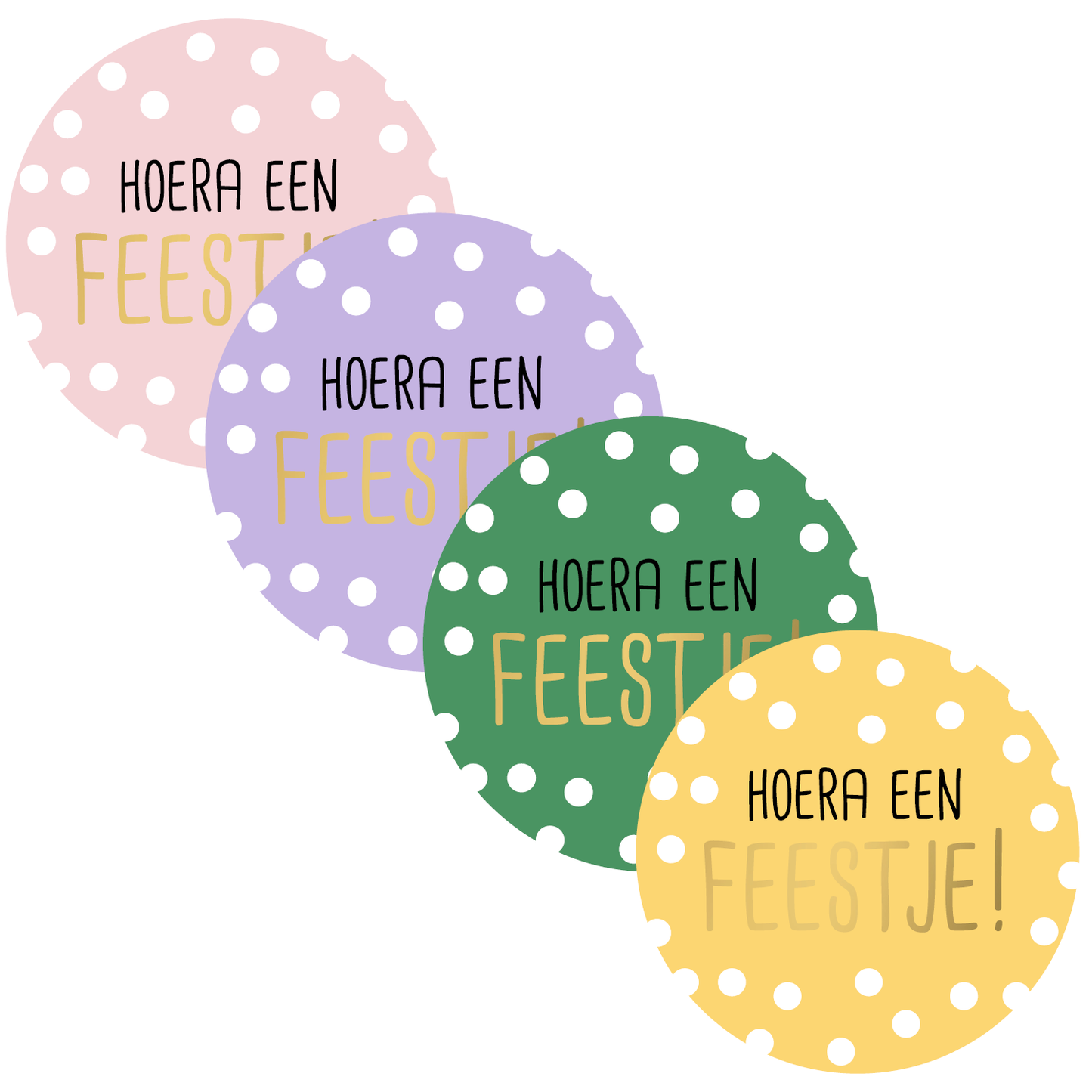 stickers hoera een feestje van het blije snoetje