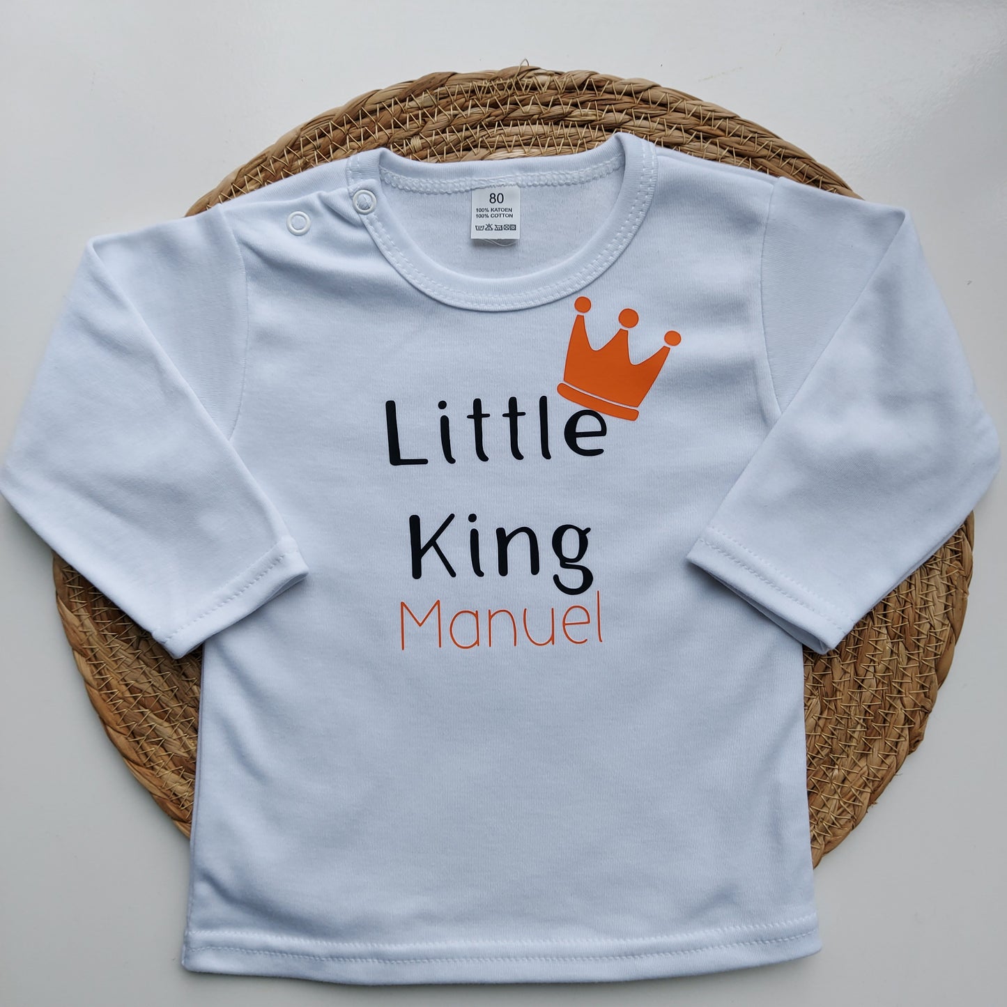 Koningsdag tshirt met lange mouwen van het blije snoetje