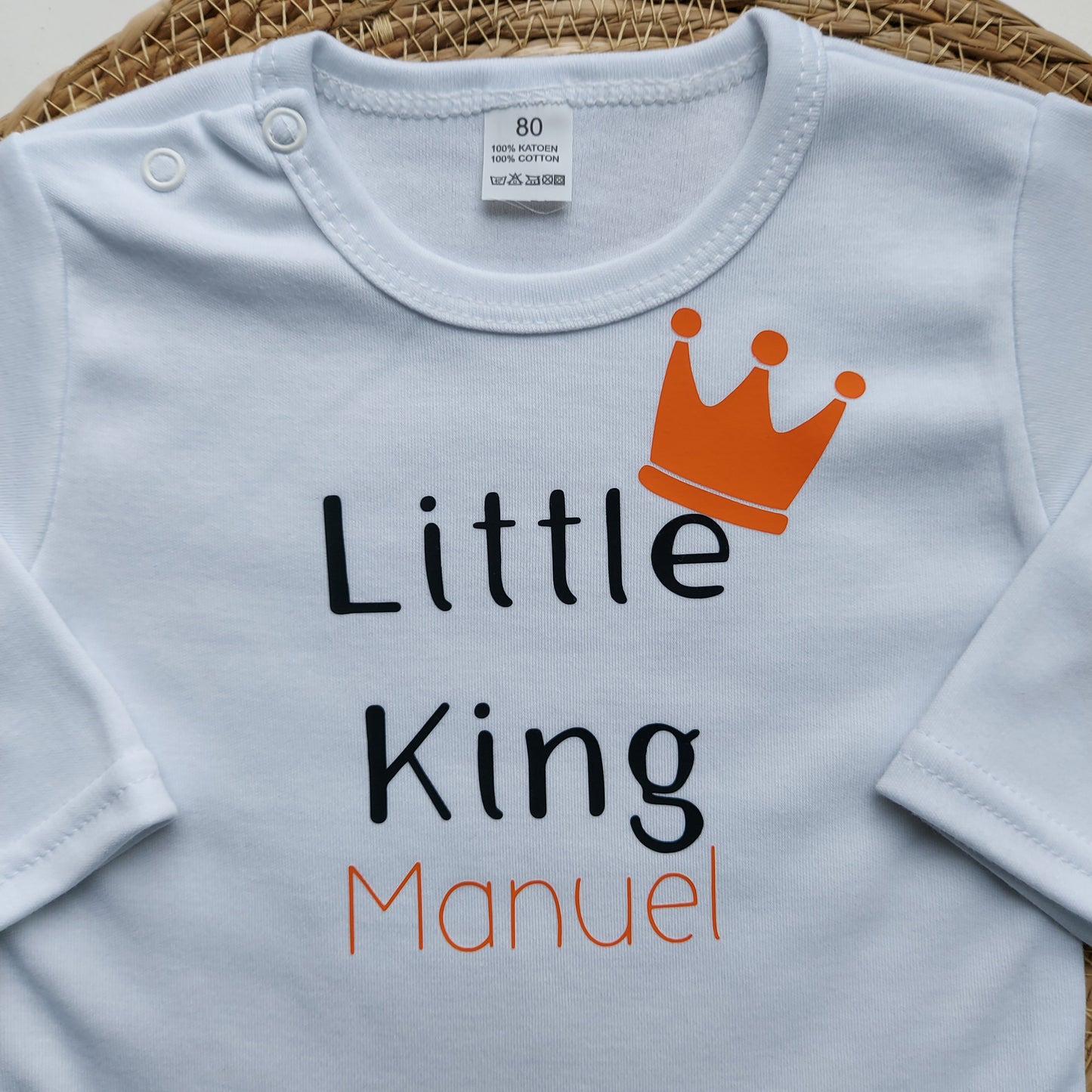 koningsdag tshirt little king / queen van het blije snoetje