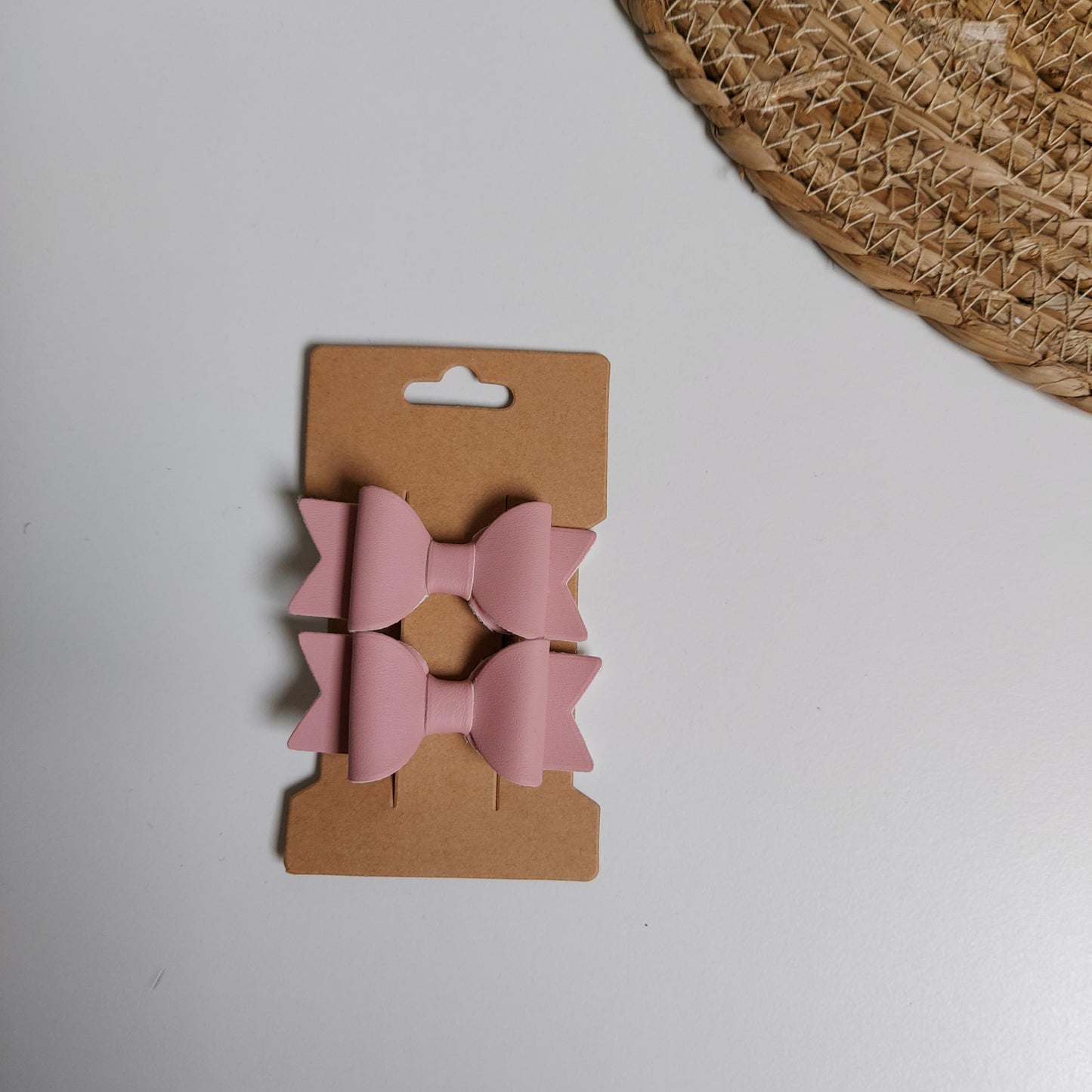 Haarspeldjes met strik oud roze