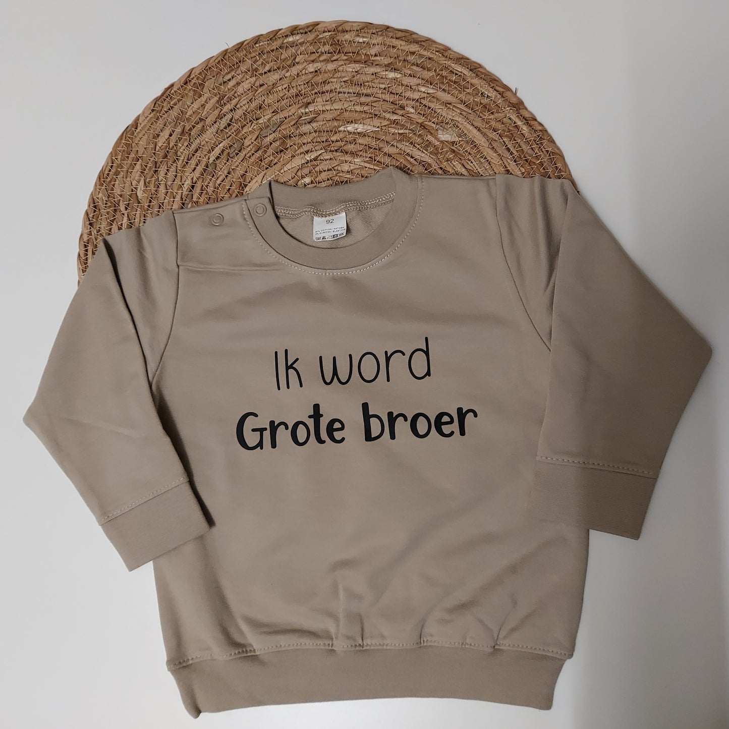 Sweater ik word grote broer zwangerschapsaankondiging van het blije snoetje.