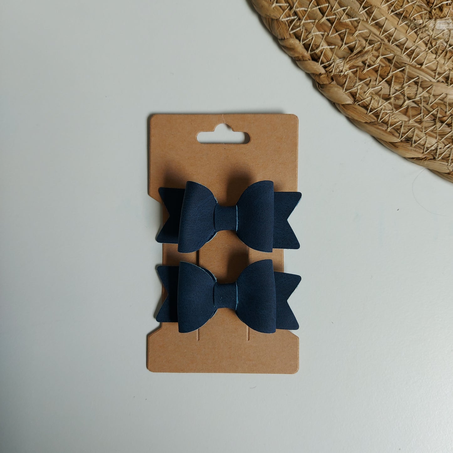 Haarspeldjes met strik donkerblauw
