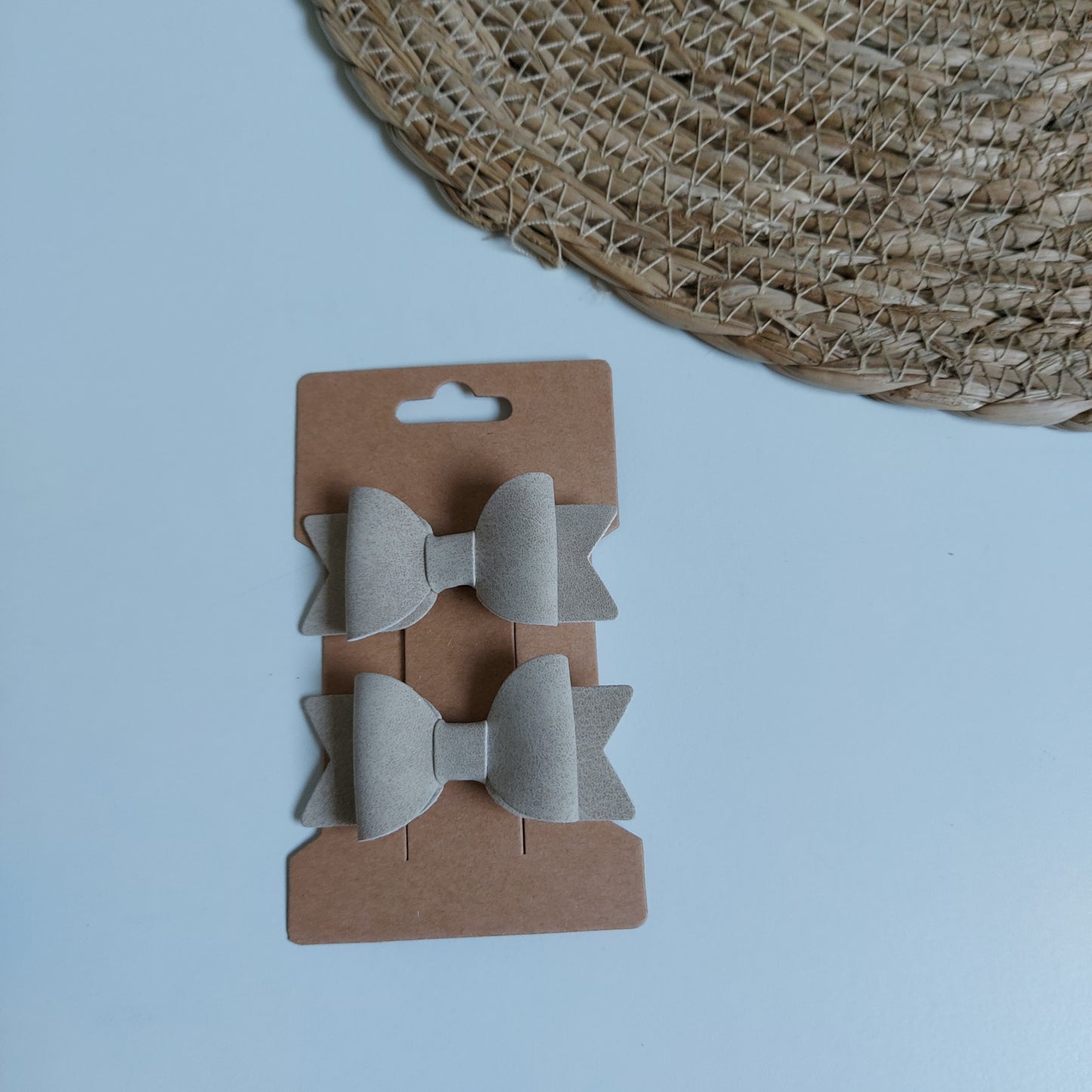 Haarspeldjes met strik- Zandkleur
