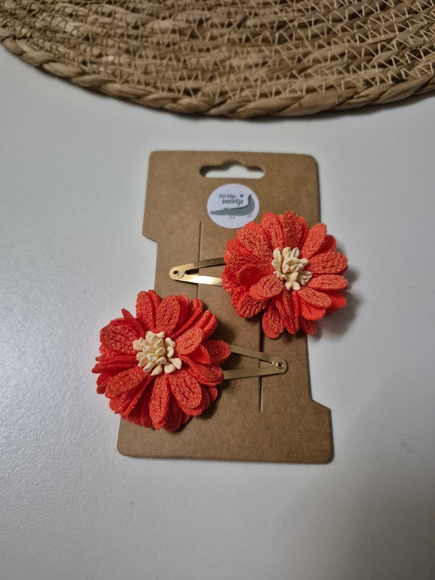 Haarspeldjes met Oranje Bloem