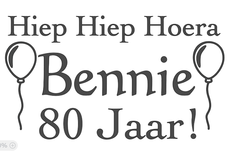 Emmer bedrukt met tekst van Het Blije Snoetje.