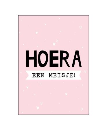 wenskaart hoera een meisje