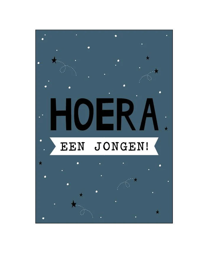 wenskaart hoera een jongen