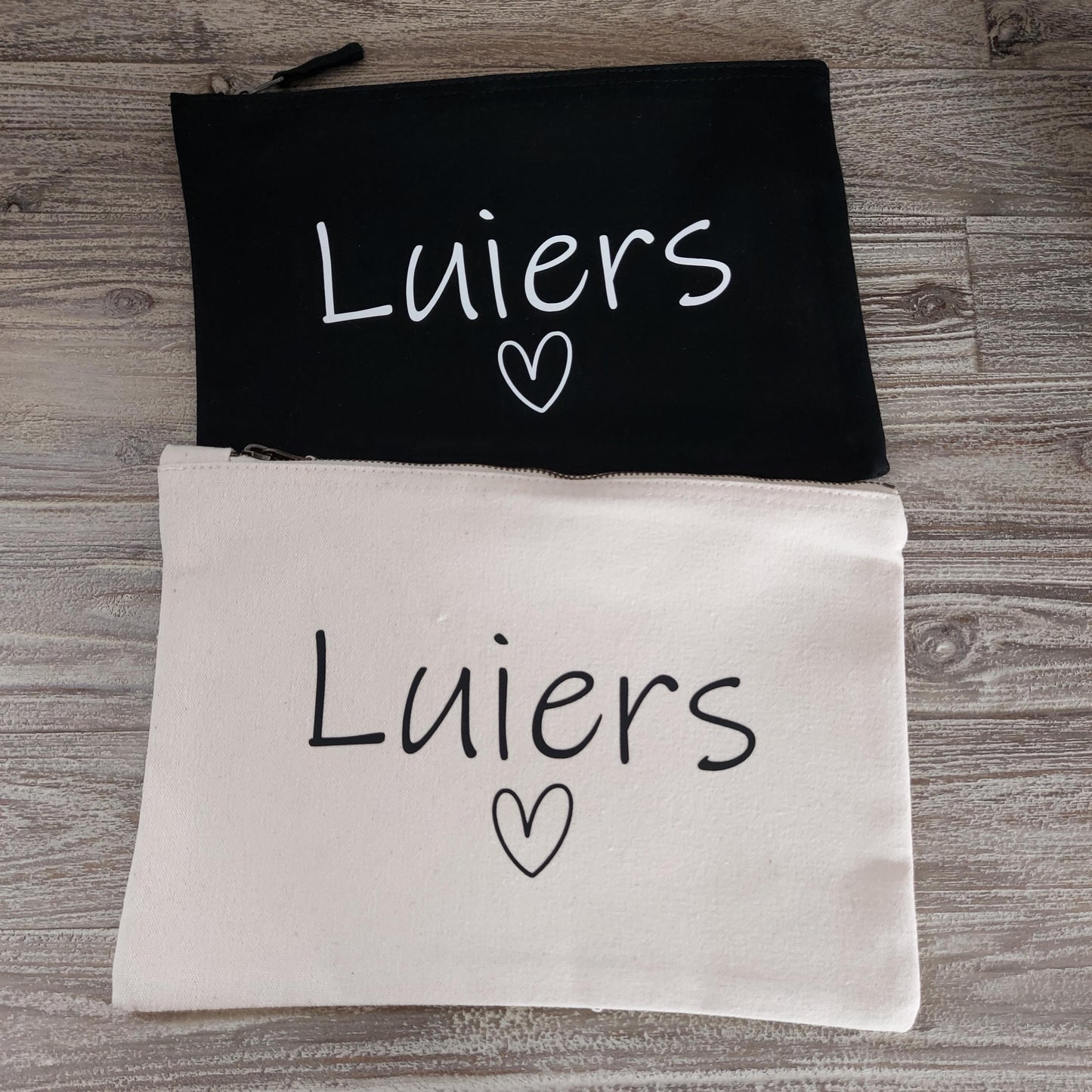 Luiers etui/organizer creme/zwart van het Blije Snoetje