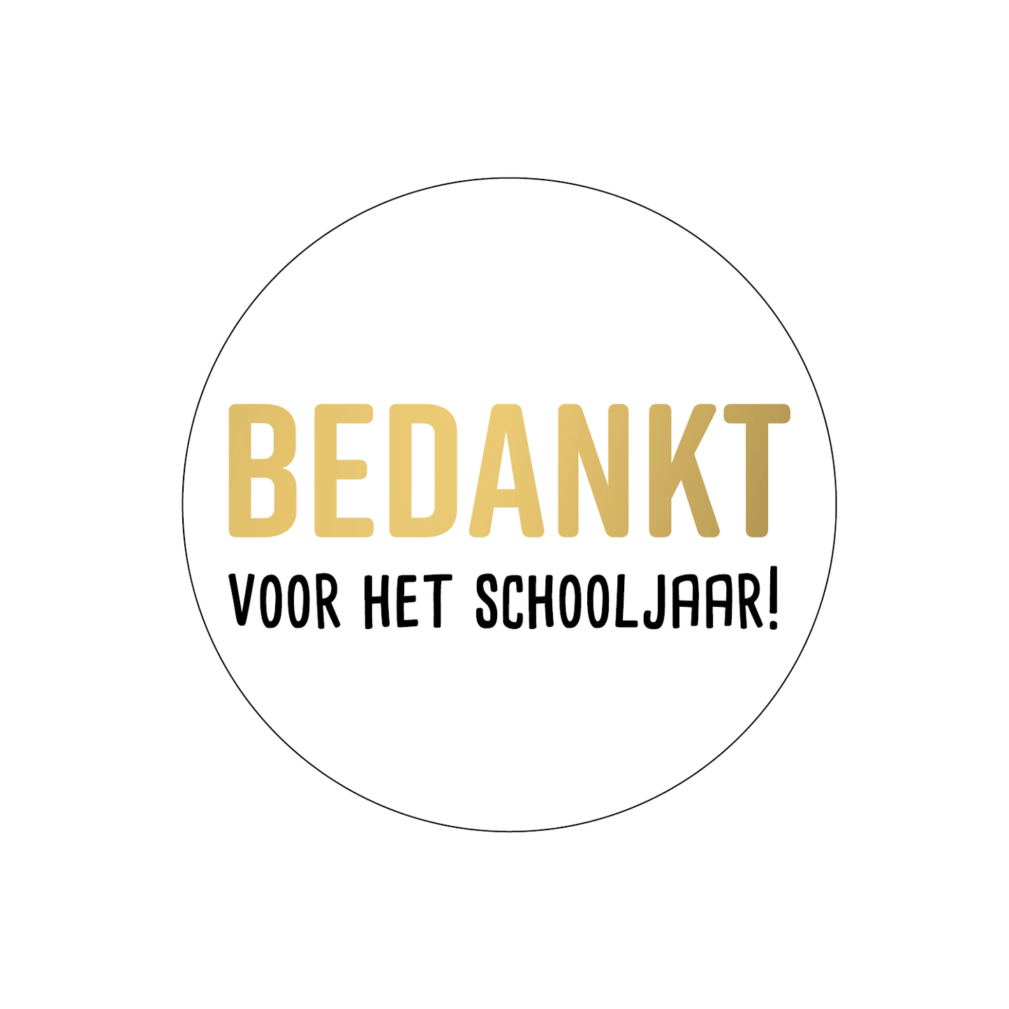 Stickers bedankt voor het schooljaar van het blije snoetje