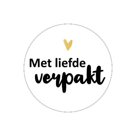 Stickers Met liefde verpakt - 10 stuks