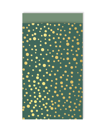 Cadeauzakjes confetti groen/goud van het blije snoetje