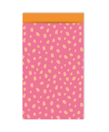 Cadeauzakjes Dot Roze/Oranje 12x19cm - 5 stuks