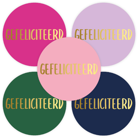 Stickers gefeliciteerd - 10 stuks
