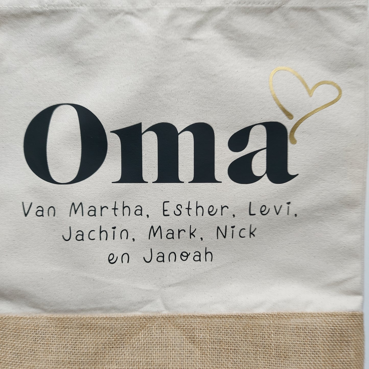 Tas Mama/Oma met naam (klein)kinderen