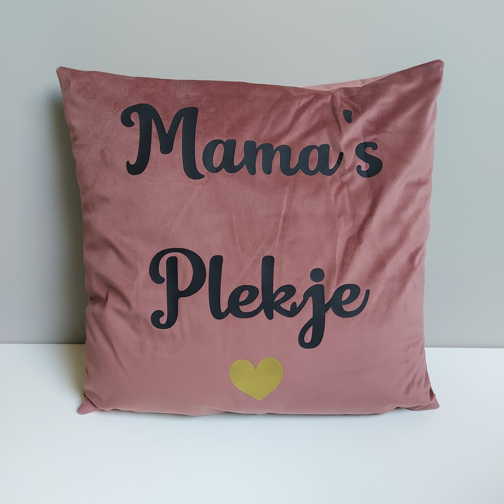 kussen oud roze mama's plekje van het blije snoetje