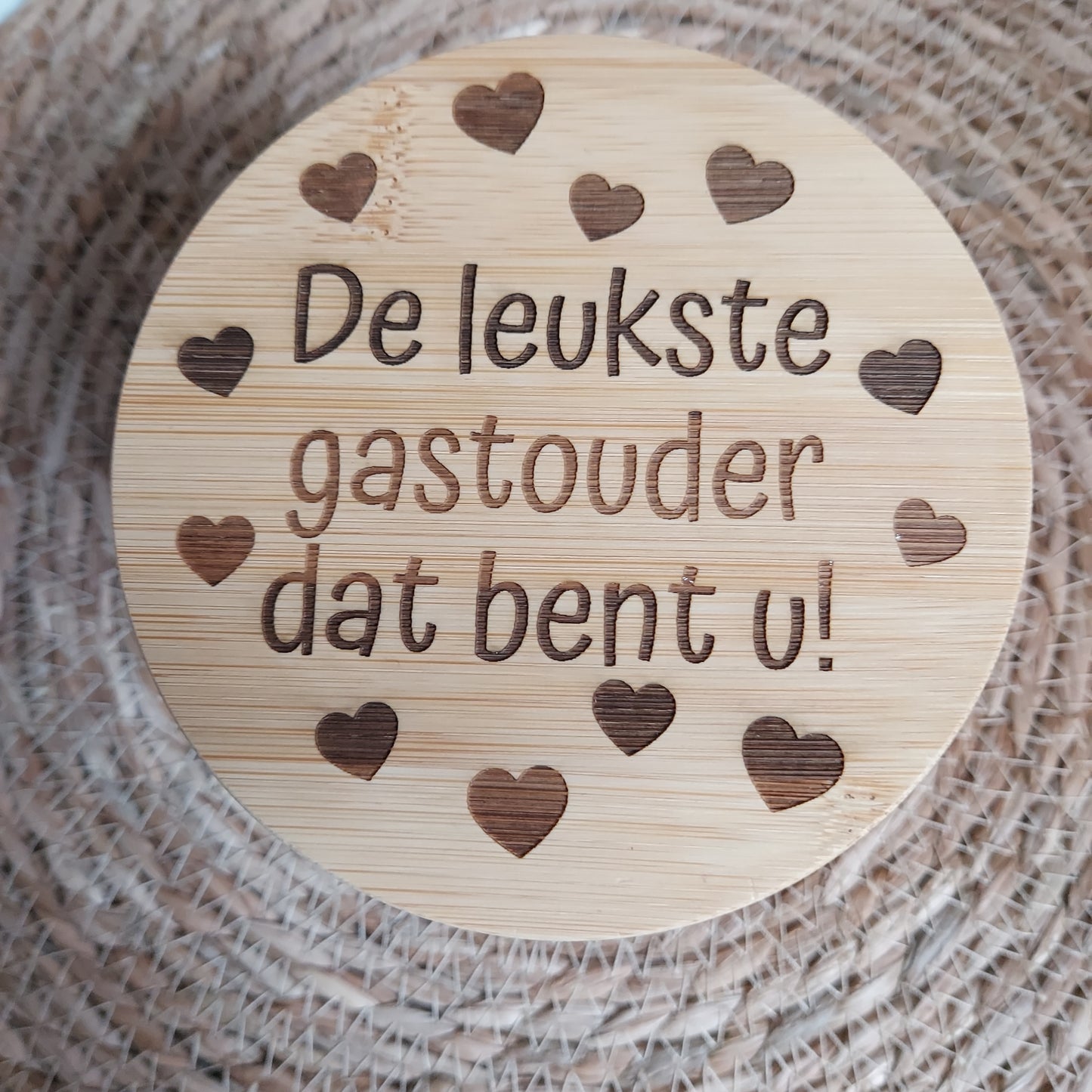 Voorraadpot 'De leukste gastouder dat bent u!'