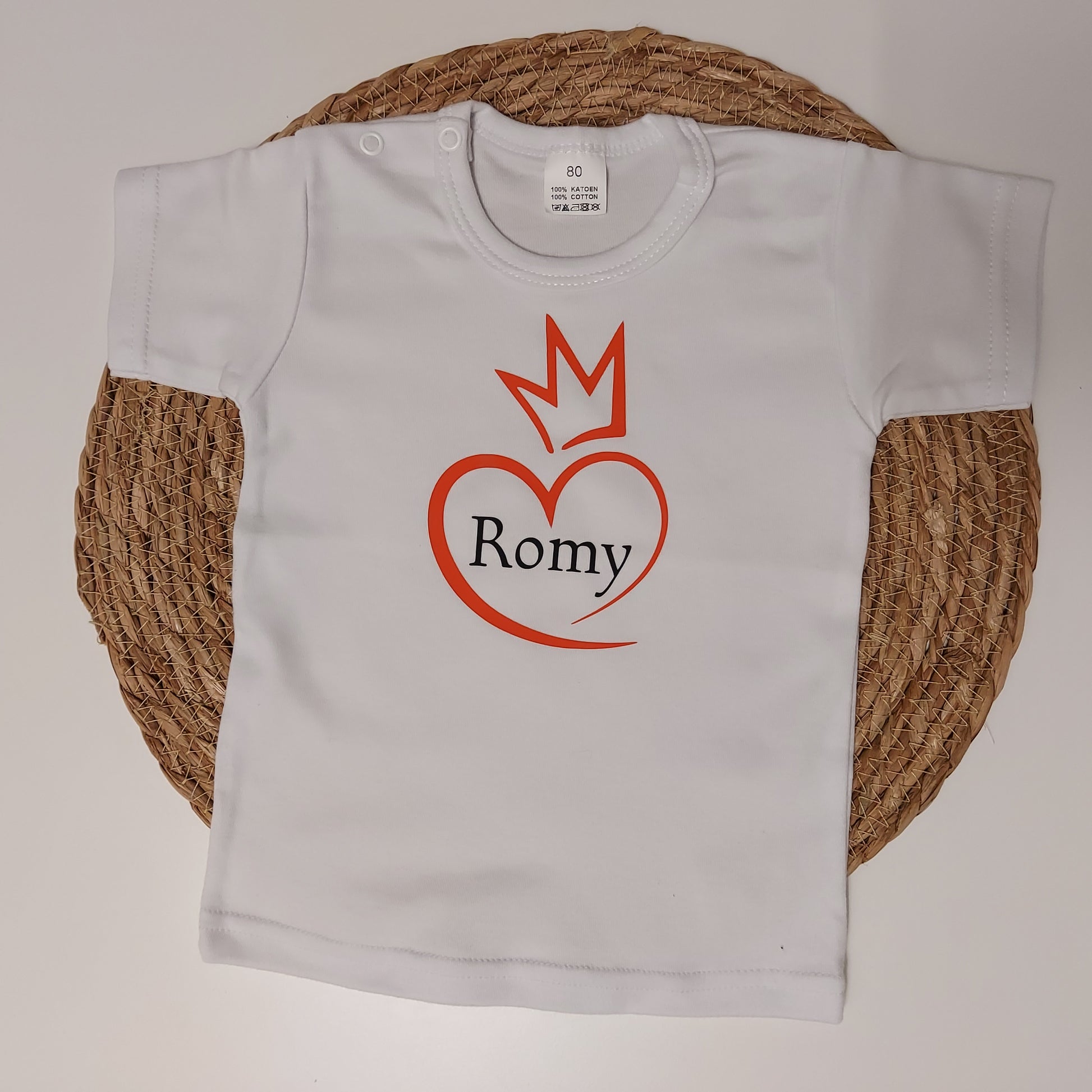 Gepersonaliseerd koningsdagshirt.