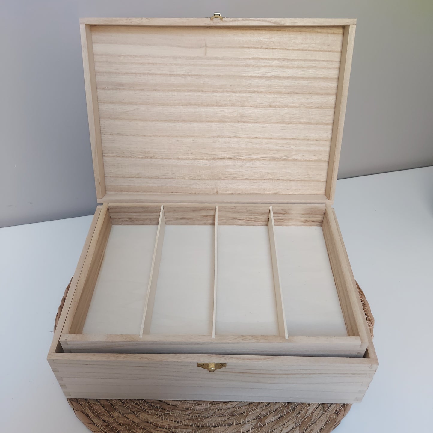 Houten bewaardoos 'Mijn haarspulletjes'