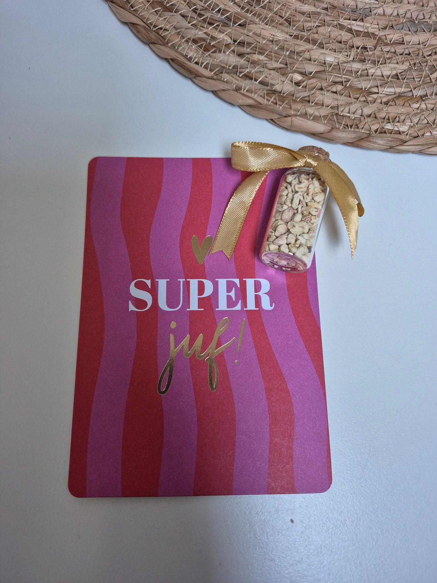 Kaart 'Super Juf!' met Wildflower Mix – Bedankje voor de Juf