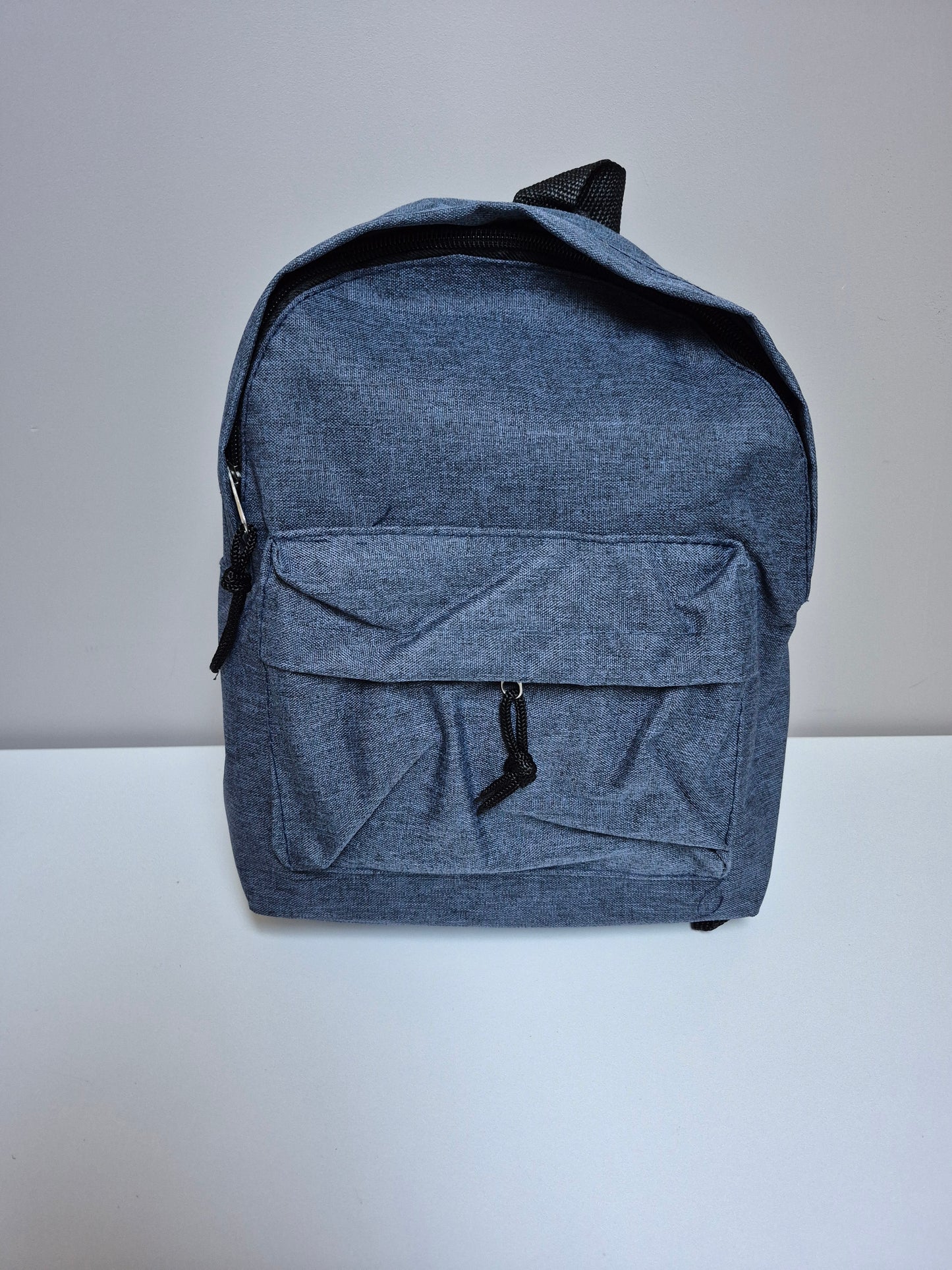 Kinder Rugzak Blauw – Peuter & Kleuter Rugtas met Voorvak – 28 x 21 cm