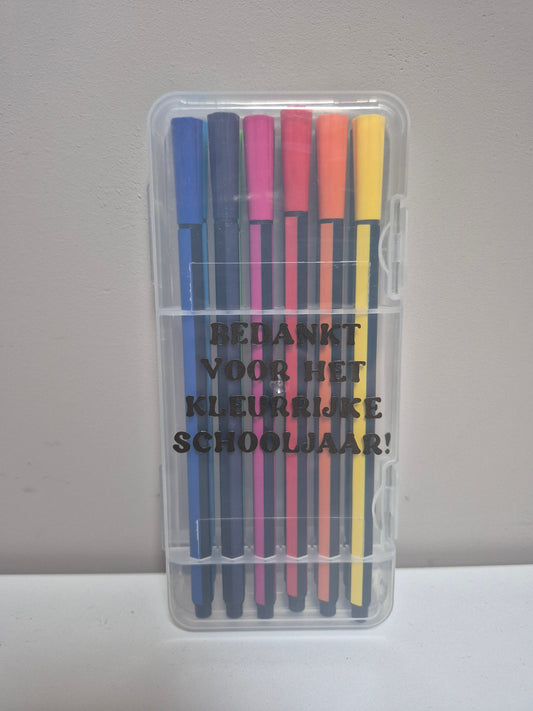 Bedankt voor het kleurrijke schooljaar – fineliner set (12 stuks, 0.5 mm)