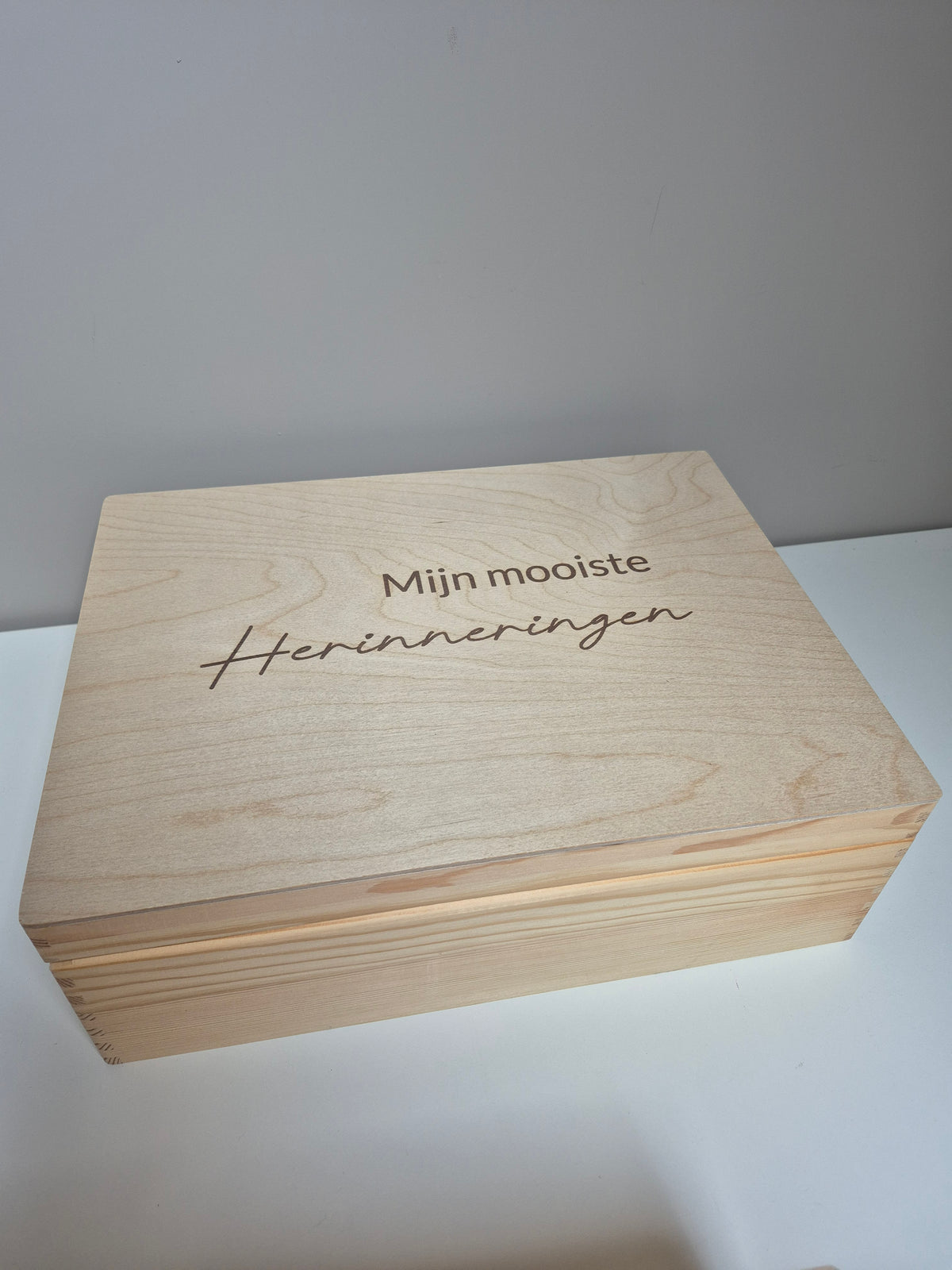 Houten bewaardoos 'Mijn mooiste herinneringen' - Licht beschadigd