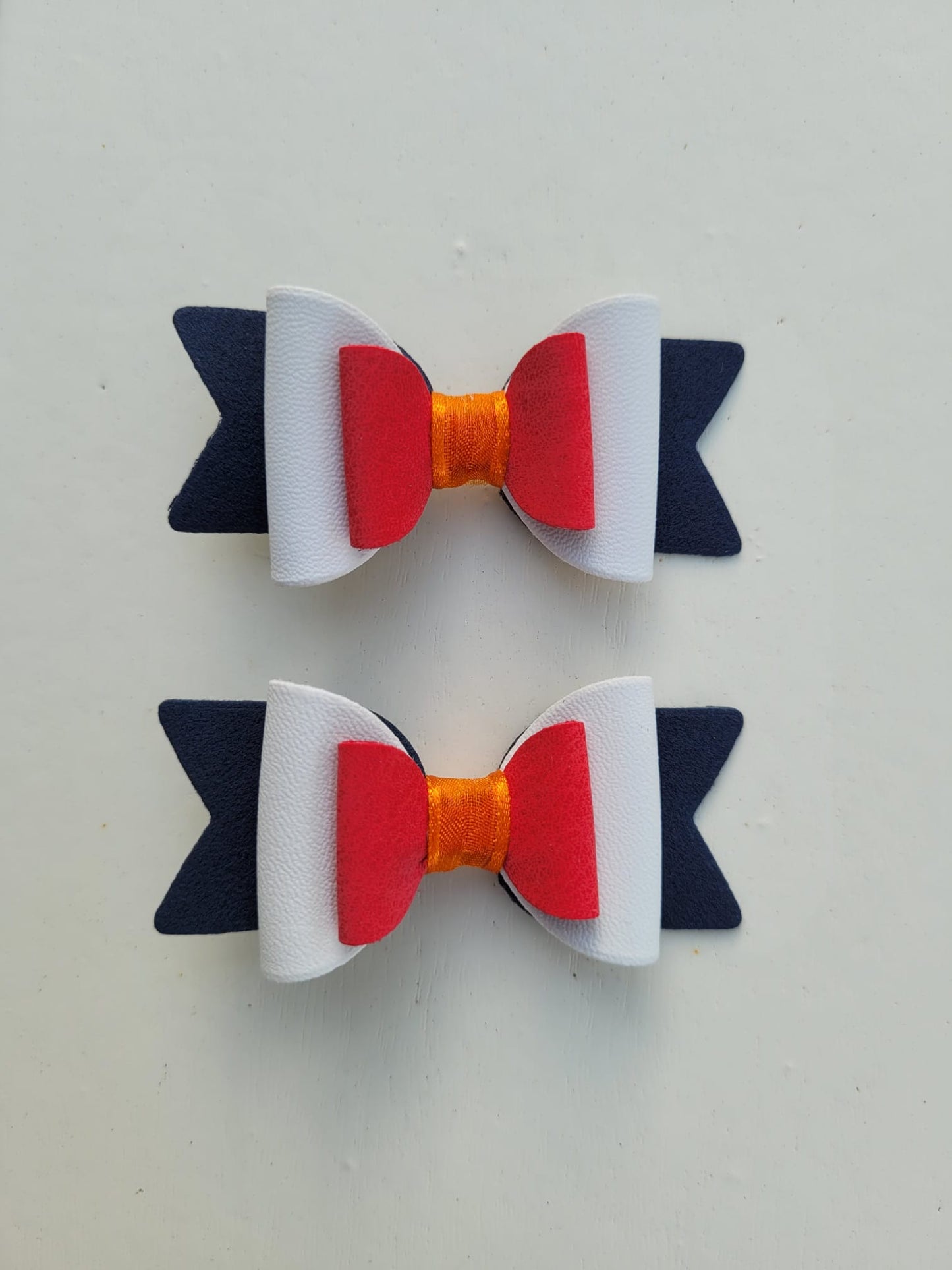 Haarstrikjes Rood-wit-blauw