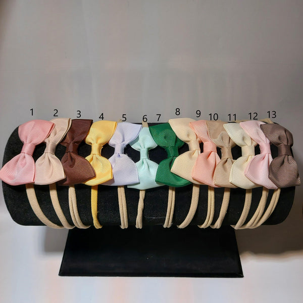 haarband met strik 6.5 cm in diverse kleuren