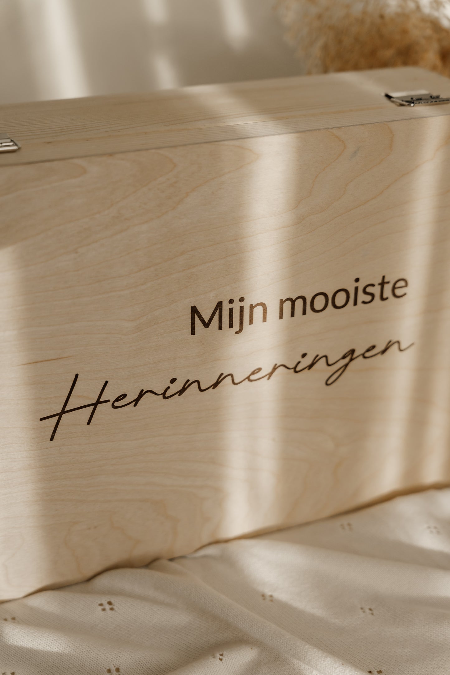 Houten bewaardoos 'Mijn mooiste herinneringen'