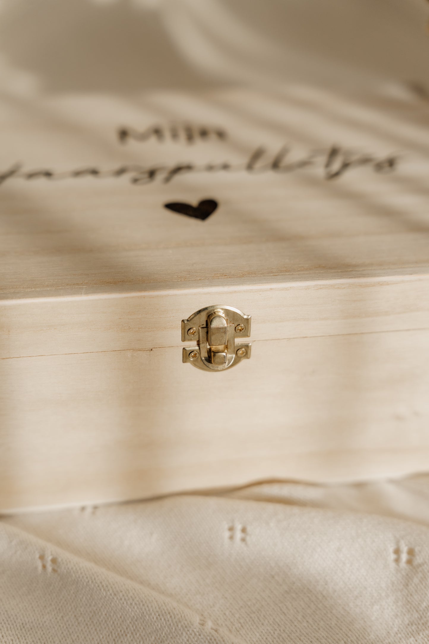 Houten bewaardoos 'Mijn haarspulletjes'