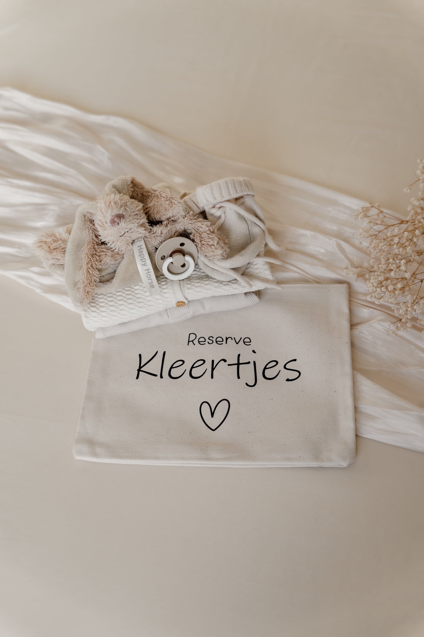 Reserve kleertjes etui - Crème