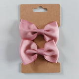 Haarspeldjes met strik 6.5cm 2 stuks - diverse kleuren