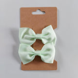 Haarspeldjes met strik 6.5cm 2 stuks - diverse kleuren