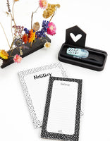 Notitieblok zwart/dots