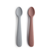 Mushie siliconen babylepels - Stone / Cloudy Mauve