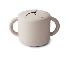 Mushie siliconen snack cup kleur: Ivory