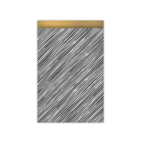 Cadeauzakjes Manual stripes, 12x19cm - 5 stuks
