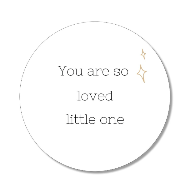 muurcirkel 'you are so loved little one' 20 cm